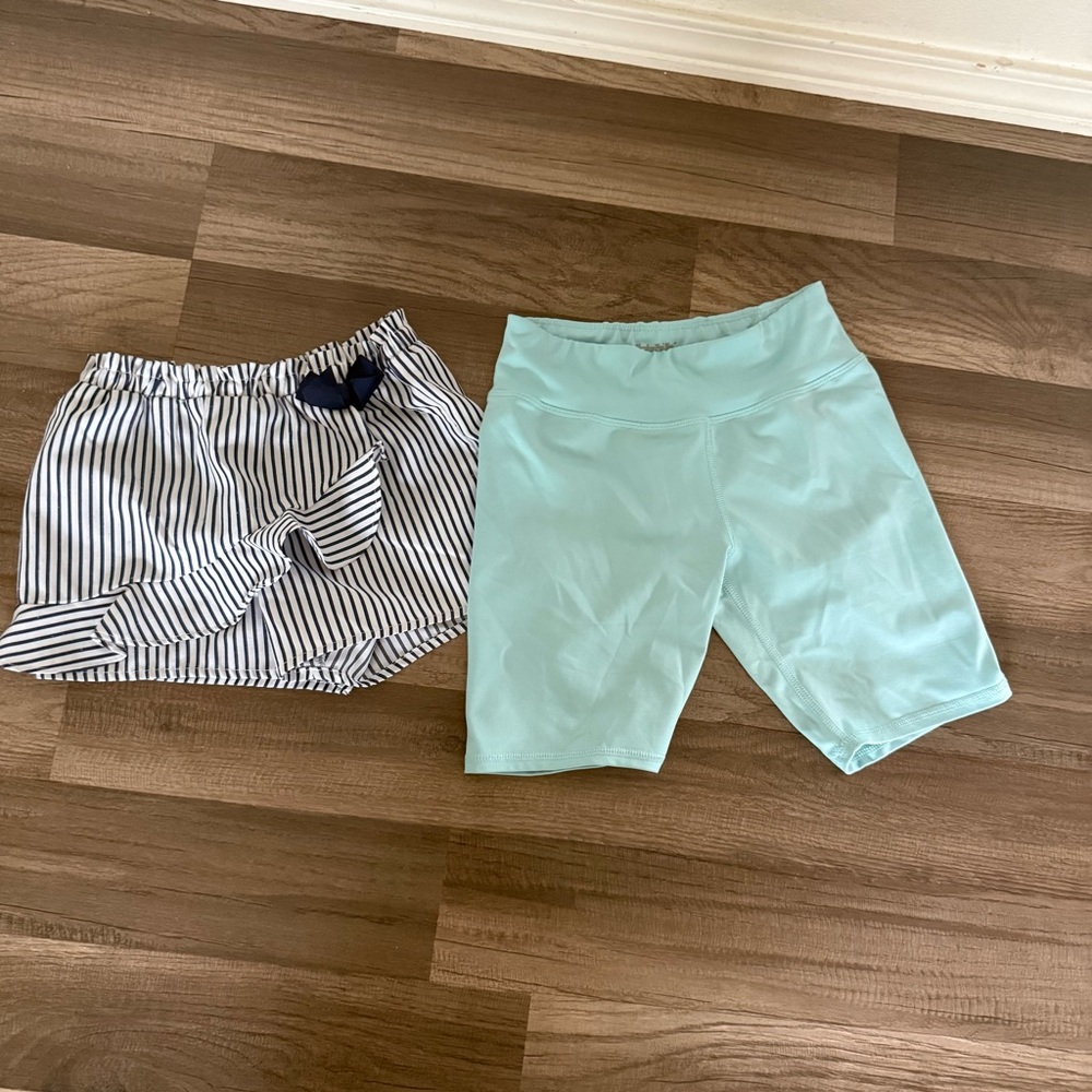 Striped Shorts and Mint Green  bundle shorts size 6